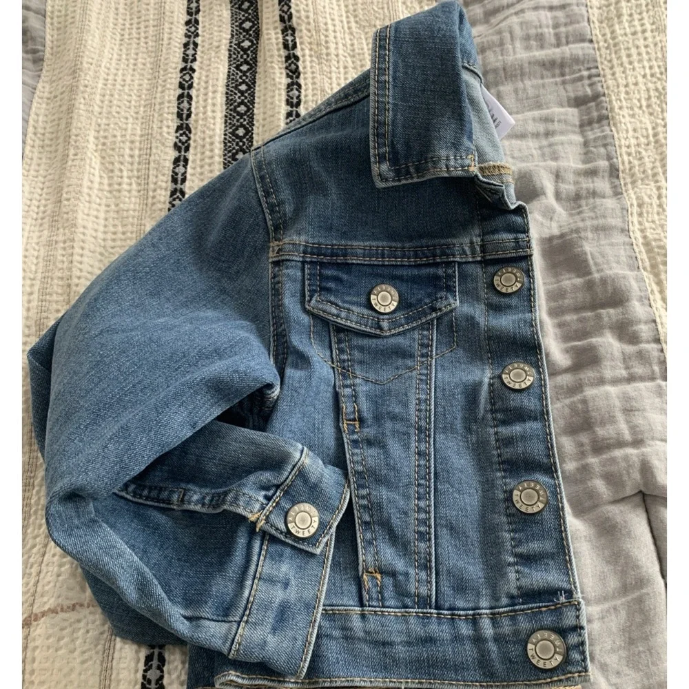 Looney Tunes‎ TWEETY BIRD Girls XS 4/5 THATS ALL FOLKS Blue Denim Jean Jacket
